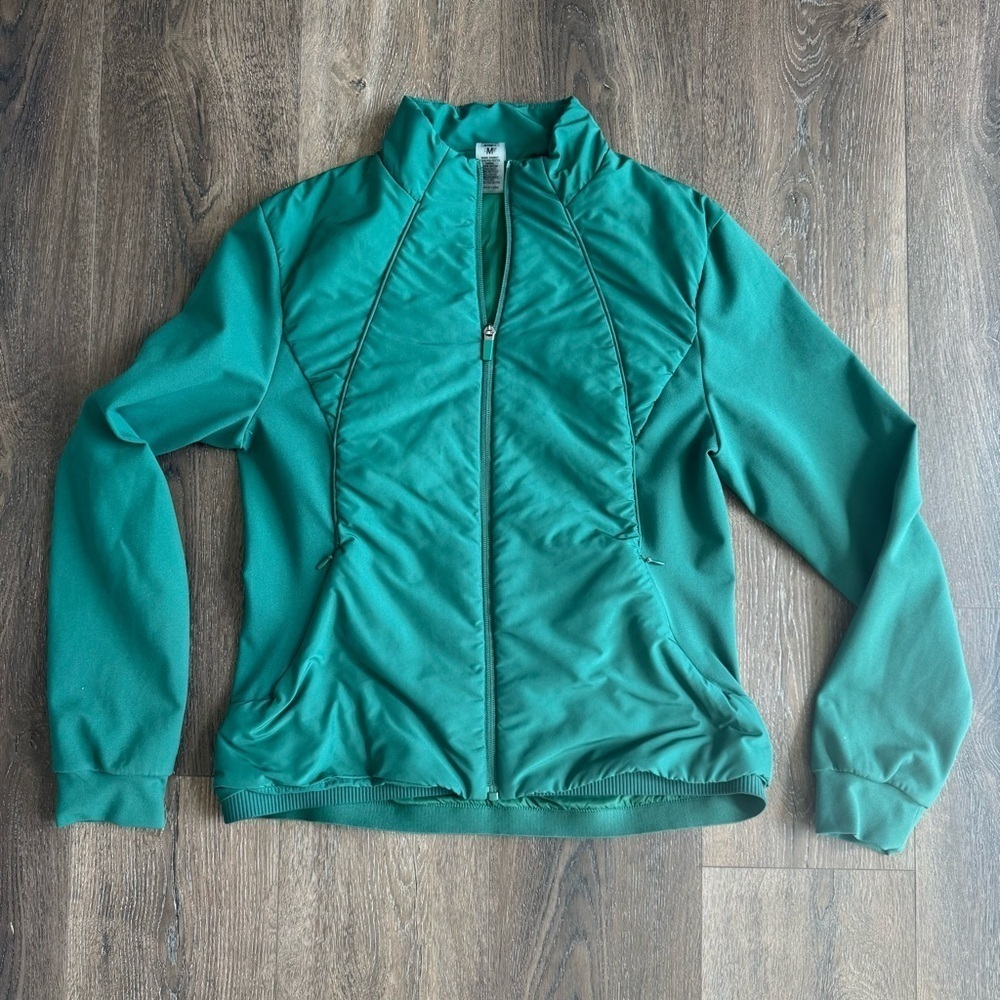 Mono B Green Jacket Light weight puffer Women’s size medium